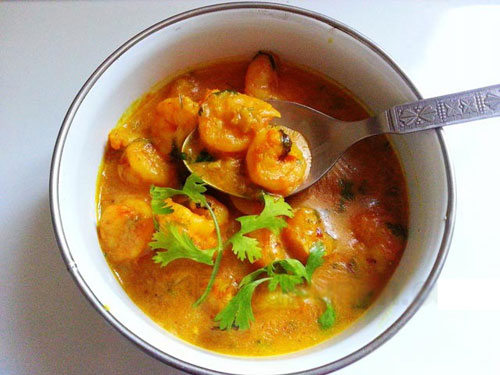 Cà ri tôm chay – Món ngon cho tháng 7