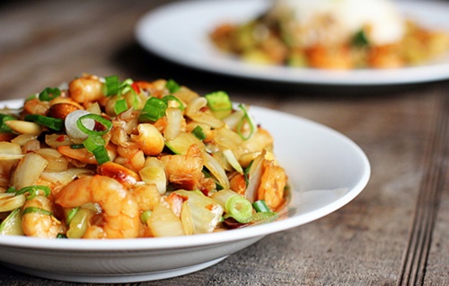 Cơm tôm xào sốt teriyaki thơm ngon