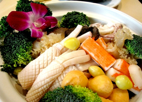 Đậu hũ chiên giòn sốt hải sản