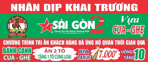 Quán Sài Gòn 2 tưng bừng khuyến mãi ngày khai trương