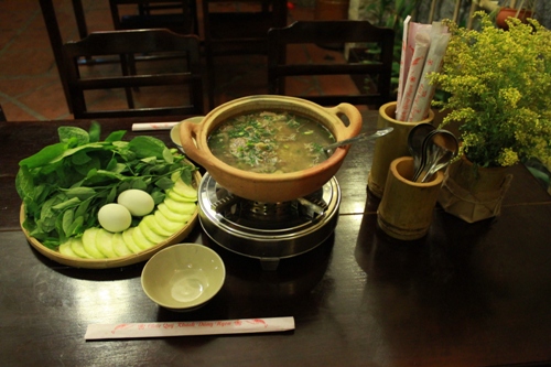 Lẩu cháo cua đồng