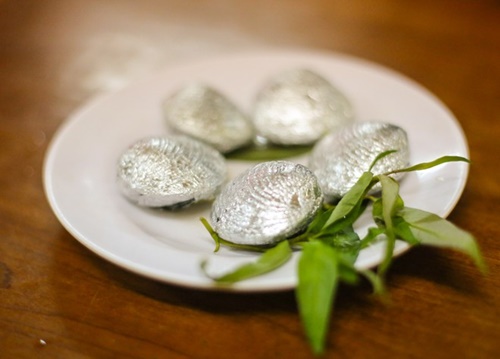 Ngán nướng giấy bạc.