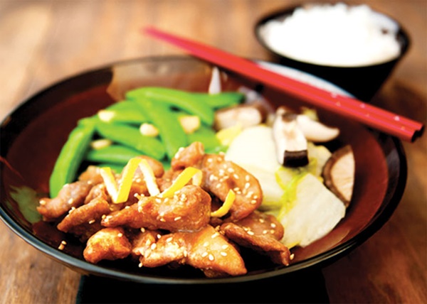 Gà chiên phủ xốt chanh
