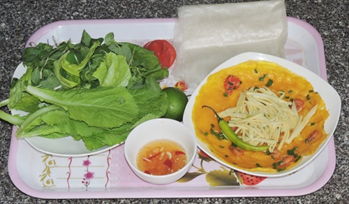 Món bánh xèo măng hấp dẫn, thơm ngon của xứ Quảng