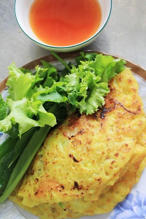 Cach lam banh xeo mien Trung thom ngon chuan vi, ai an cung ghien