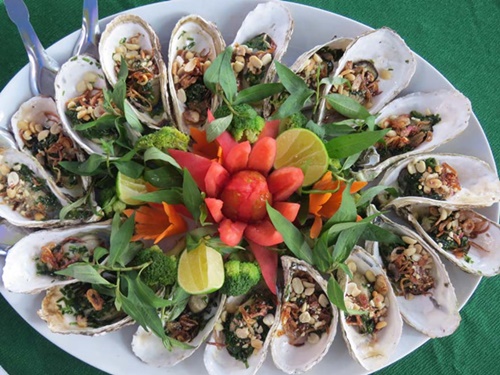 Hàu nướng mỡ hành